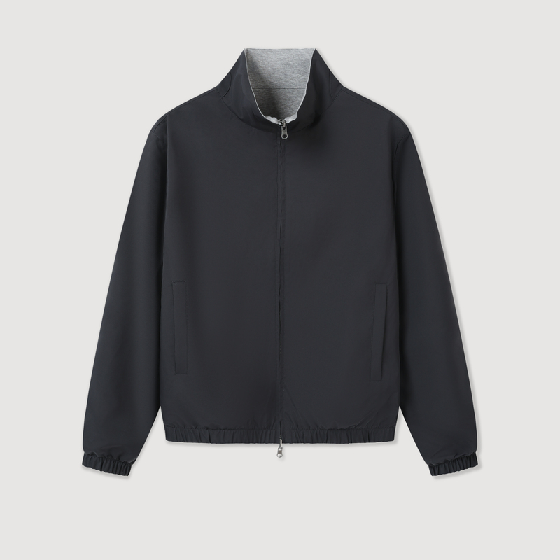 Riches Maitine Lp Same Style Double Zipper Stand Collar Lyocell Wool Reversible Jacket Riches Maitine Lp Same Style Double Zipper Stand Collar Lyocell Wool Reversible Jacket