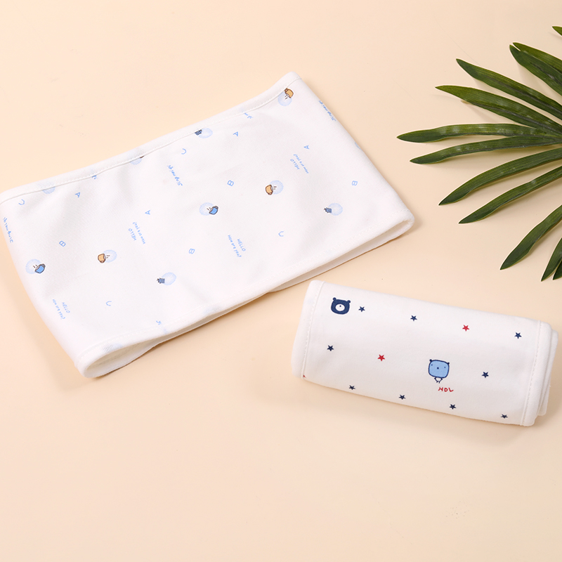 Baby Beauty Ki Baby Protective Belly Pure Cotton Double Belly Enclosure Navel Winter Newborn Belly Button Navel Guard Belly 0 Years Old