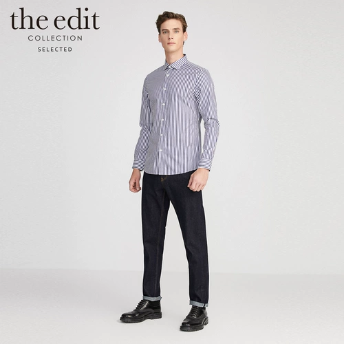 CD2.26 Выбранный Siler Pure Cotton Stripes Mustery Cassome Business Shirt Male S | 420105542