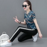 Летний шелковый быстросохнущий спортивный костюм для отдыха, одежда для йоги, сезон 2021, короткий рукав