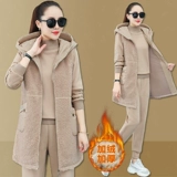 Спортивный костюм, демисезонный комплект, утепленная толстовка для отдыха, 3 предмета