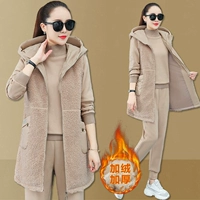 Спортивный костюм, демисезонный комплект, утепленная толстовка для отдыха, 3 предмета