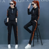 Демисезонный осенний модный спортивный костюм для отдыха, комплект, 2018