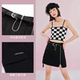 Lolipa Belt Zipper Workwear Short Skirt for Women, Spring and Summer, Petite A-Line Skirt, High-Waisted Slimming Half Skirt
