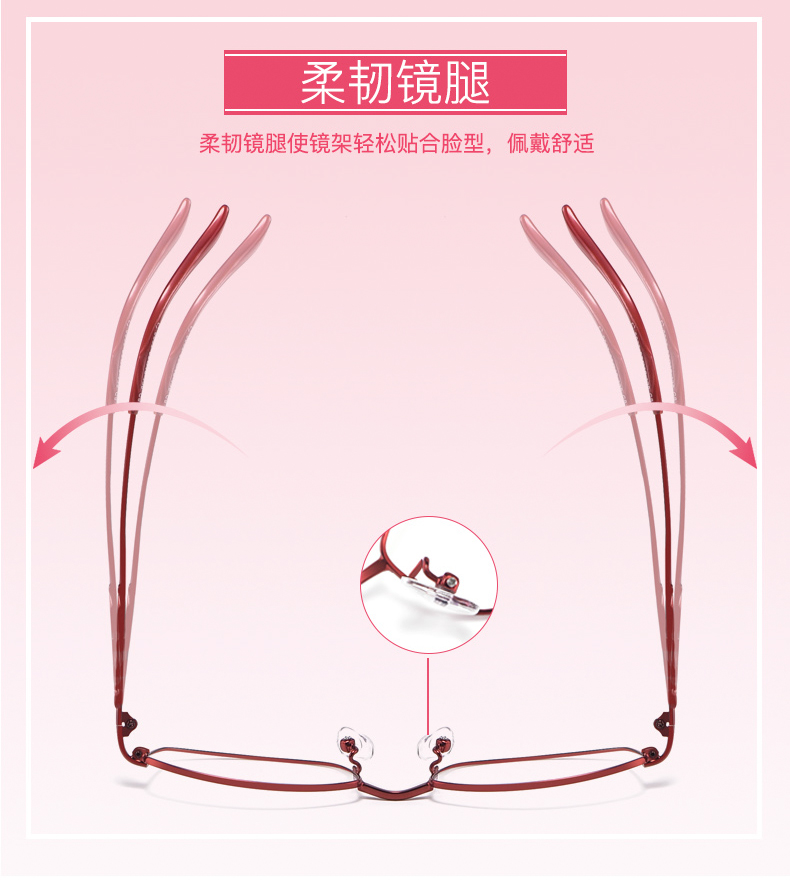 Kính đọc sách độ nét cao thời trang nữ siêu nhẹ Thanh lịch và thoải mái chống mỏi 100 150 200 độ tuổi ông già kính - Kính râm kinh mat