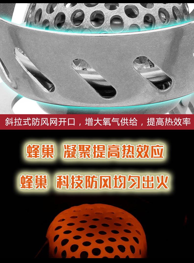 Bếp lửa chống cháy FMS-121 chia tách loại bếp chống gió chống trượt bếp ngoài trời bếp lò chống gió - Bếp lò / bộ đồ ăn / đồ nướng dã ngoại giá bếp ga mini