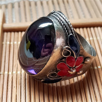 Ancient play made of old silver ring antique silver decorated ring antique old objects male silver wrench with new pinyin silver ring