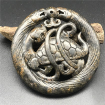 Xiu jade pendant retro Yupei brand imitation ancient jade sculpture craftsmanship jade pendulum piece antique collection of ancient jade old jade Xuanwu