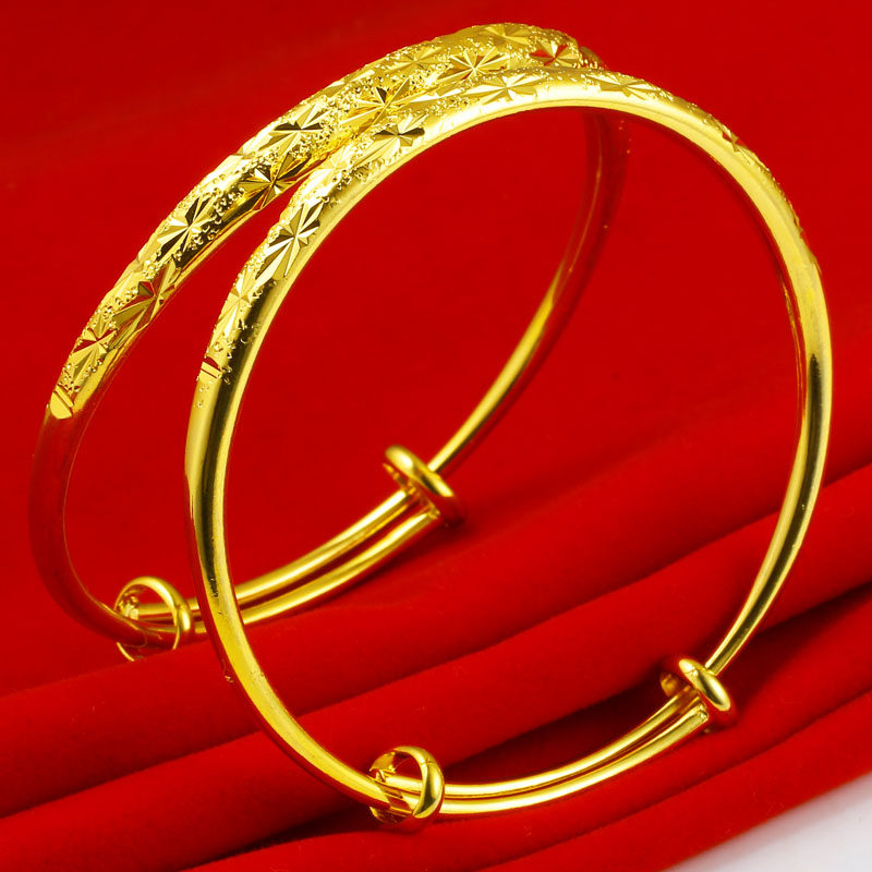 Gold bracelet 9999 pure gold men's and women's pure gold jewelry starry bracelet Mom's gift opening