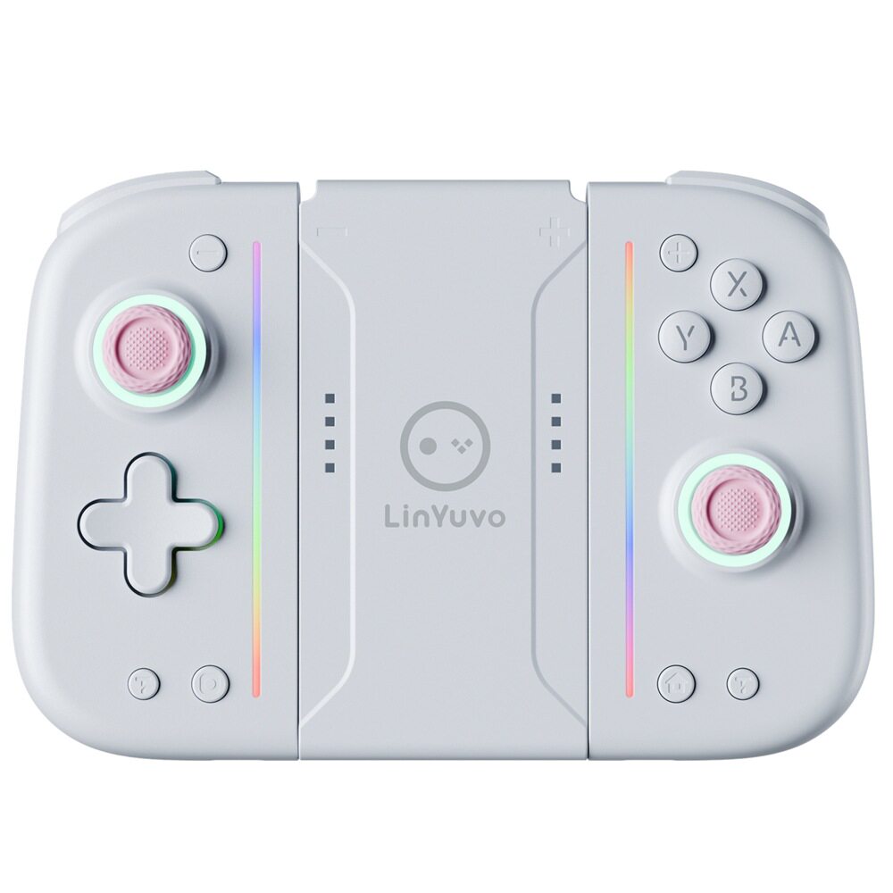 Linyuvo switch joy-con mechanical button back-coated colorful light ...