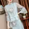 Cheongsam 2021 new young models Tang clothing Han clothing women's Chinese style suit retro plate buckle clothing tea dress fairy