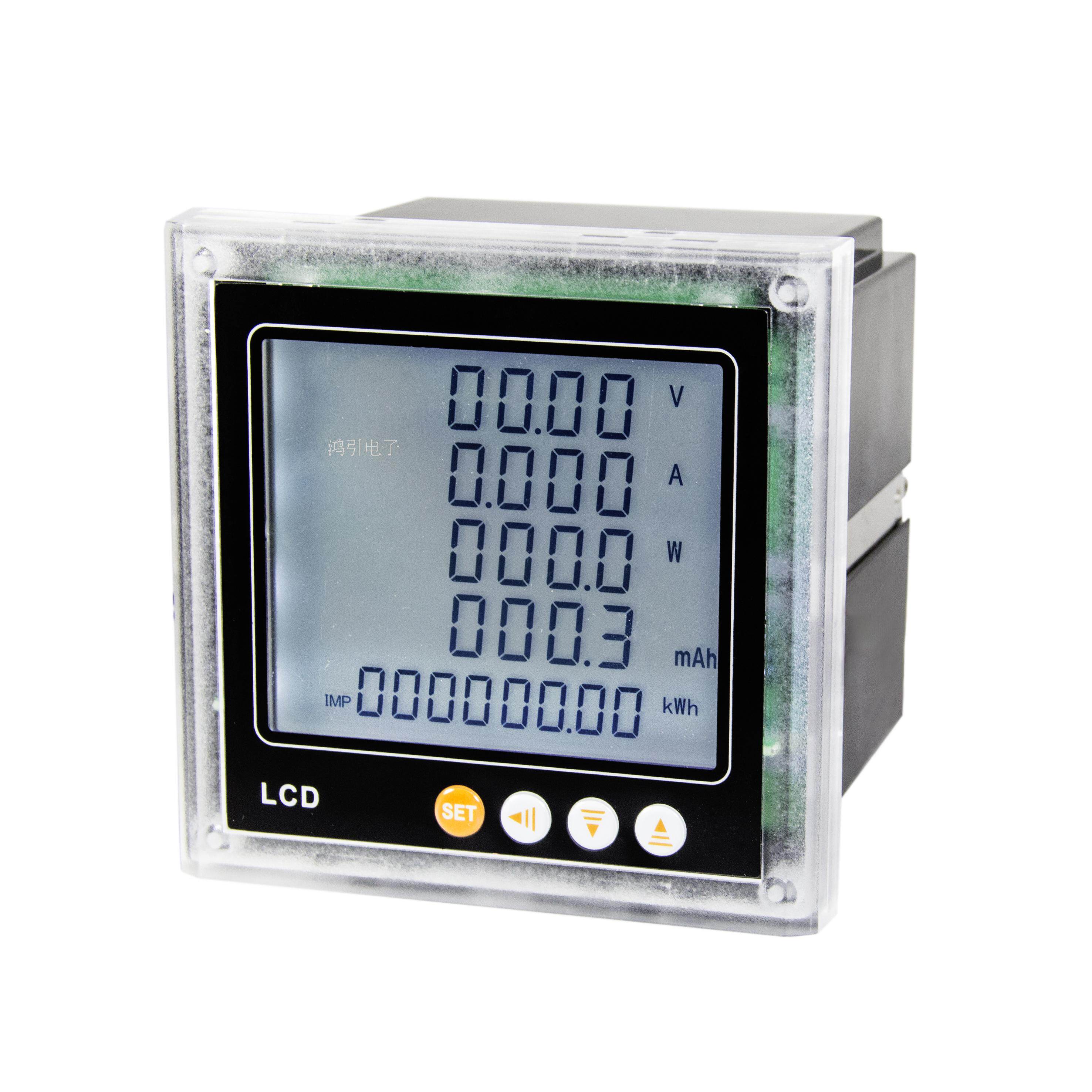 Digital display DC voltage, current, power and energy measurement combination meter) optional RS485 communication) relay alarm