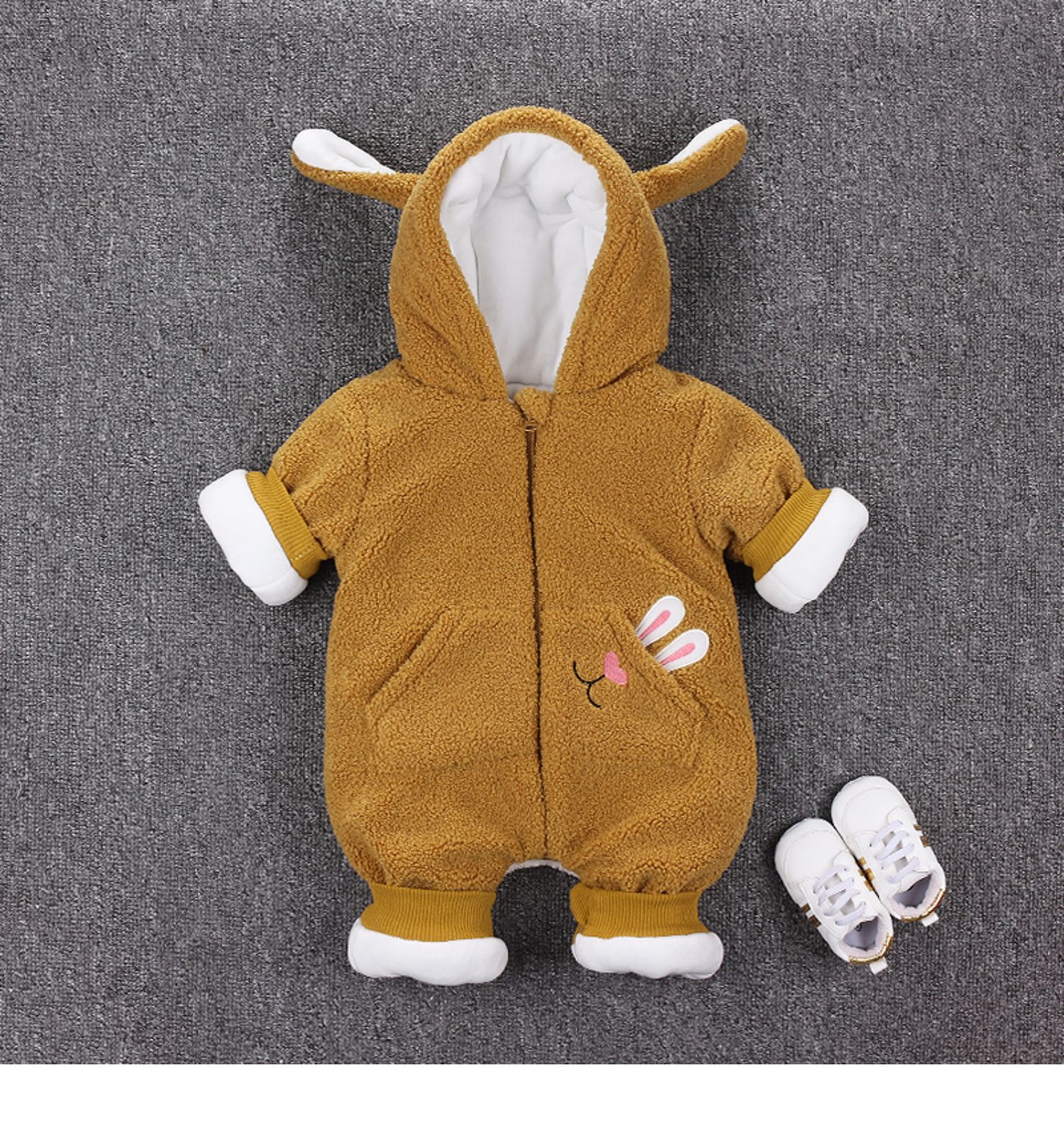 Bộ đồ mùa đông cho bé jumpsuit dày nam và nữ Quần áo bé gái bằng vải cotton phù hợp với mùa thu và mùa đông sơ sinh ra khỏi áo quần áo sành điệu cho be gái