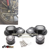 Suitable for Harley XL883 1200 X48 modified front and rear axle cover skull CNC front and rear rim shaft cover