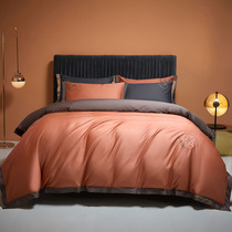 High end 160 long suede cotton pure cotton four sets of light lavish full cotton bed Ogasawara European-style hotel wind bed with supplies 4