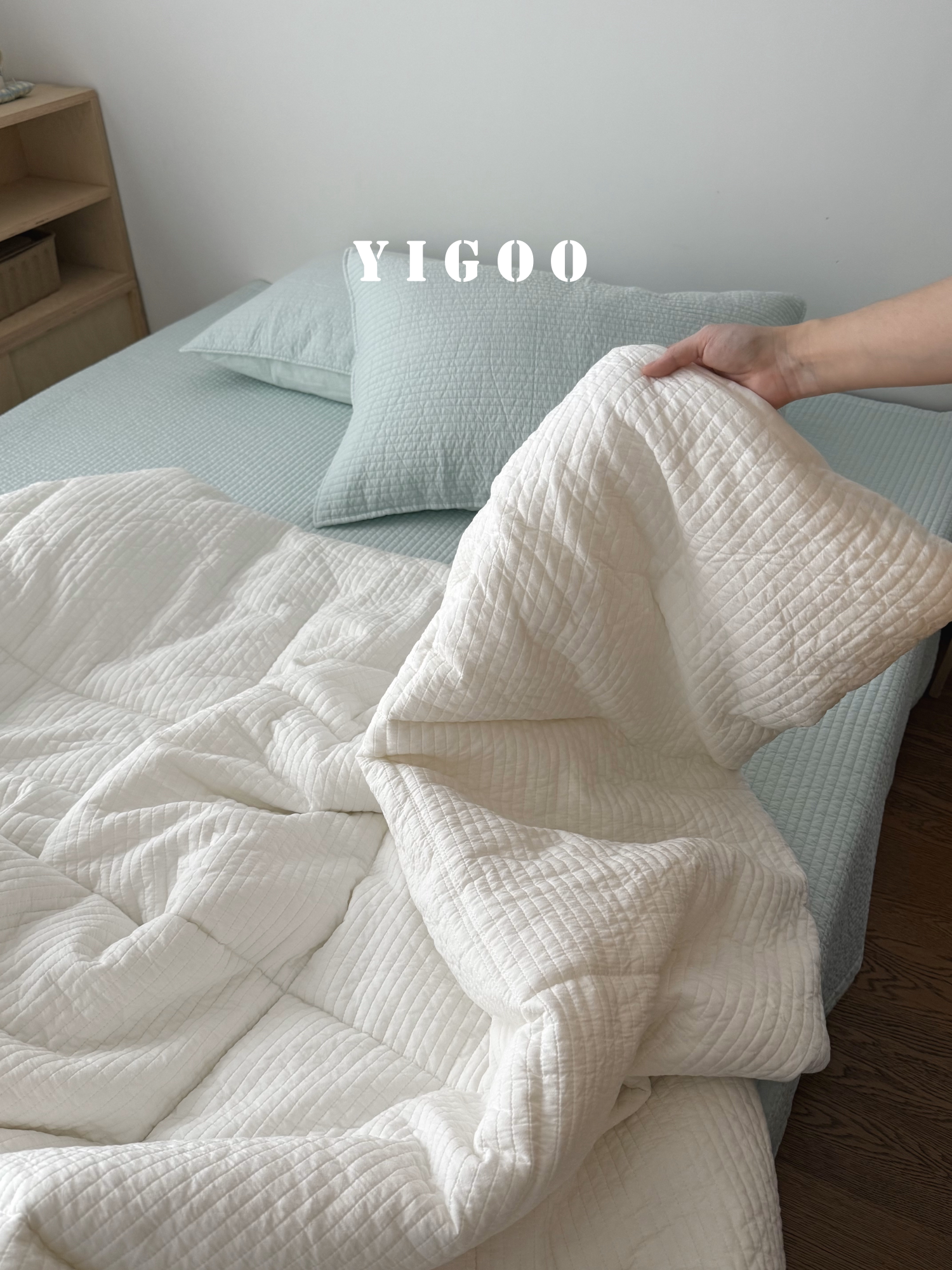 Корейское мягкое пушистое одеяло-хлеб | Простое однотонное стеганое хлопковое цельное одеяло весна-осень четыре сезона