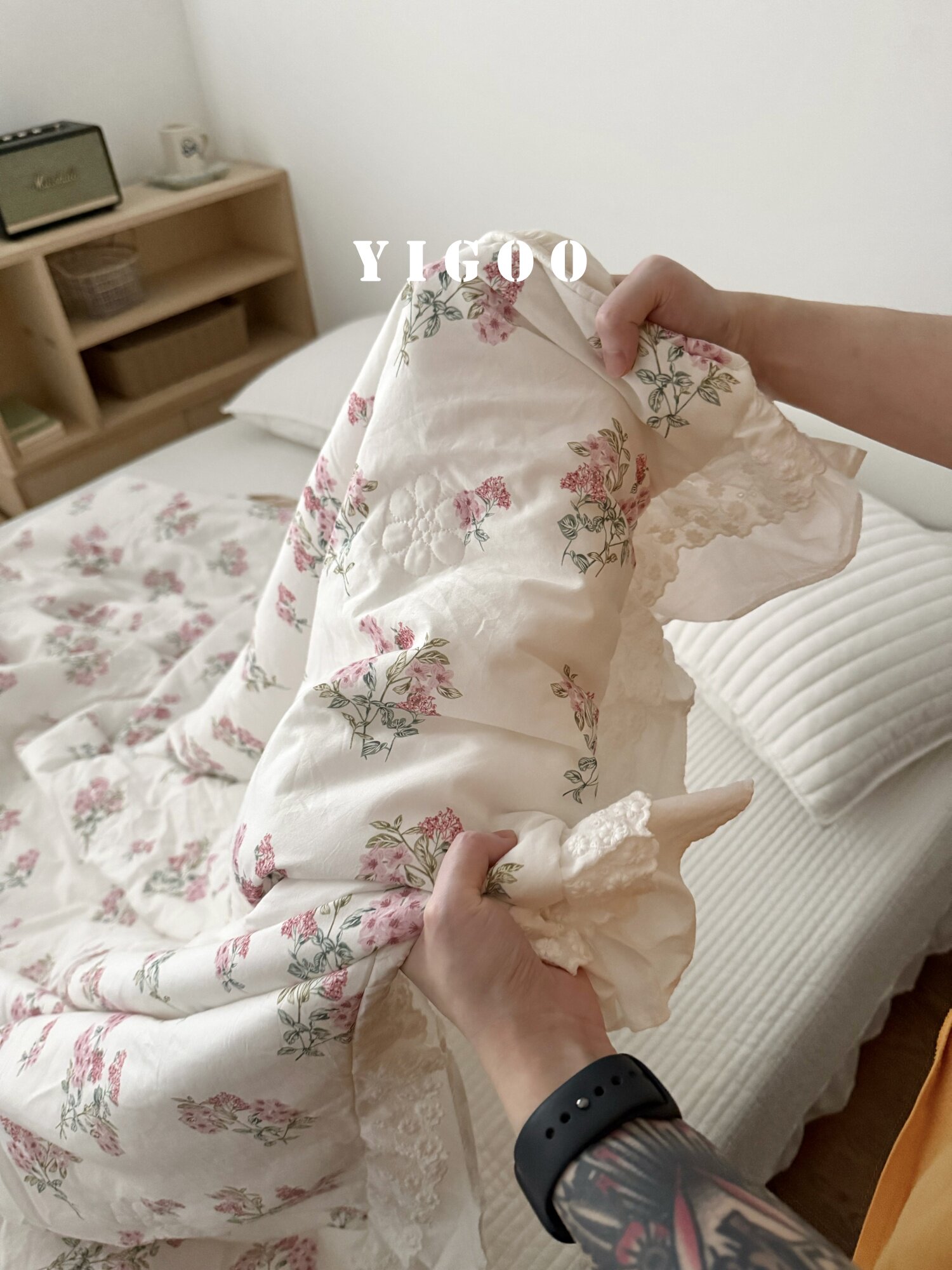 Корейское экспортное постельное белье с мелким цветочным принтом многофункциональный утепленный пододеяльник мягкий можно использовать как тонкое одеяло машинная стирка с наполнителем