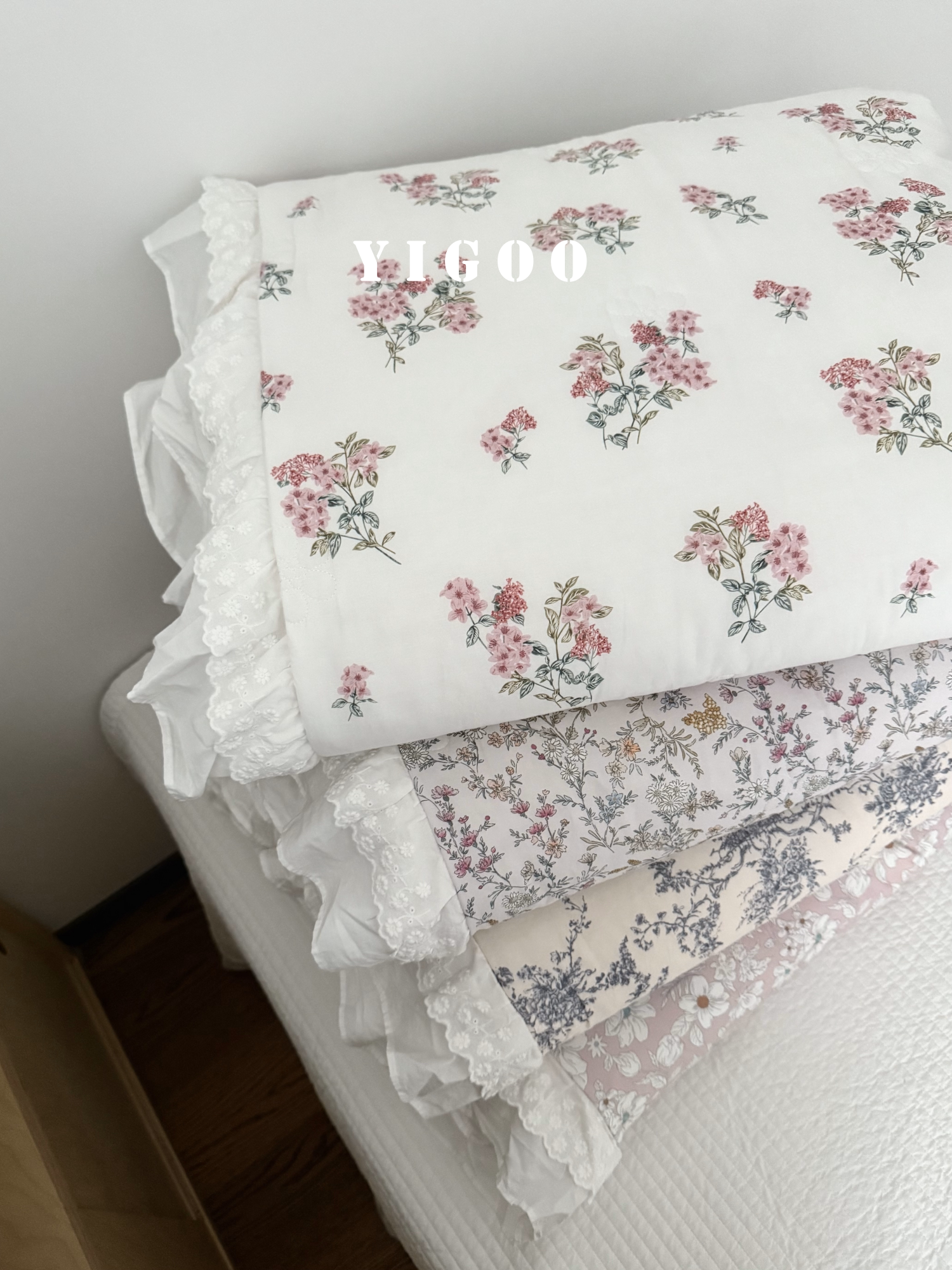 Корейское экспортное постельное белье с мелким цветочным принтом многофункциональный утепленный пододеяльник мягкий можно использовать как тонкое одеяло машинная стирка с наполнителем