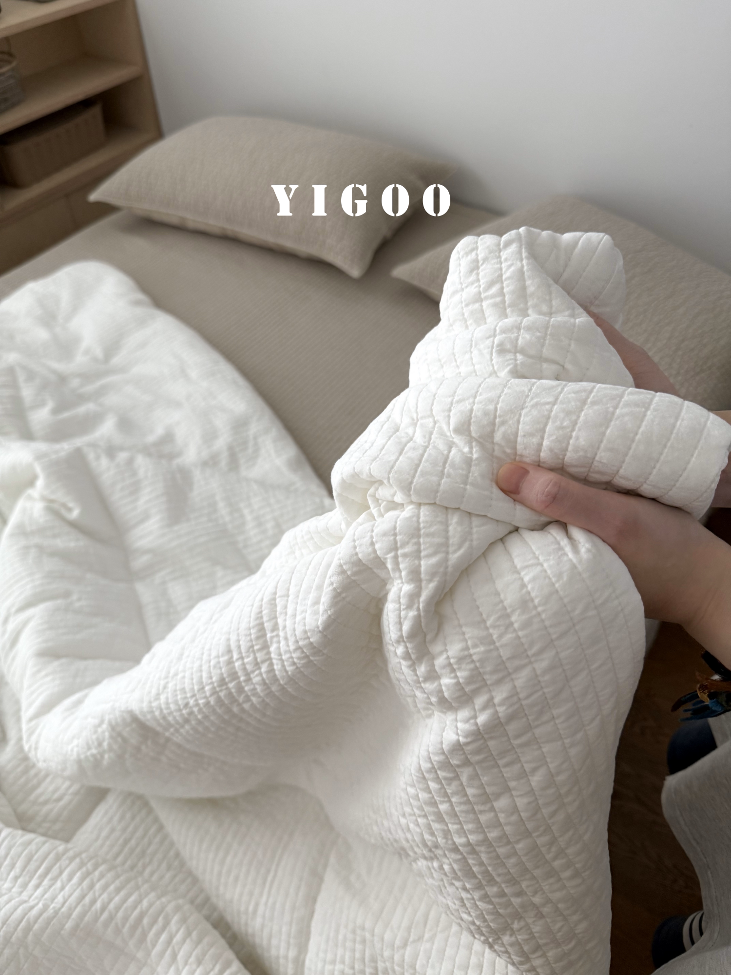 Корейское мягкое пушистое одеяло-хлеб | Простое однотонное стеганое хлопковое цельное одеяло весна-осень четыре сезона