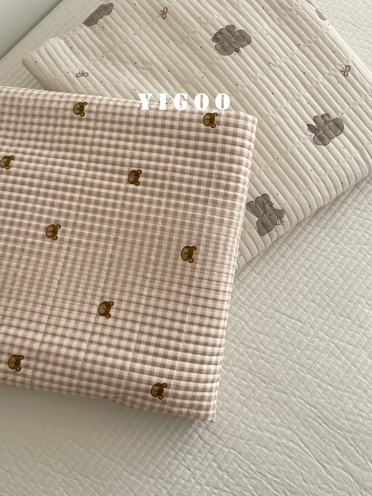 Корейский хлопковый наматрасник с печатью и стеганой подкладкой, водостойкий комплект из 3 предметов