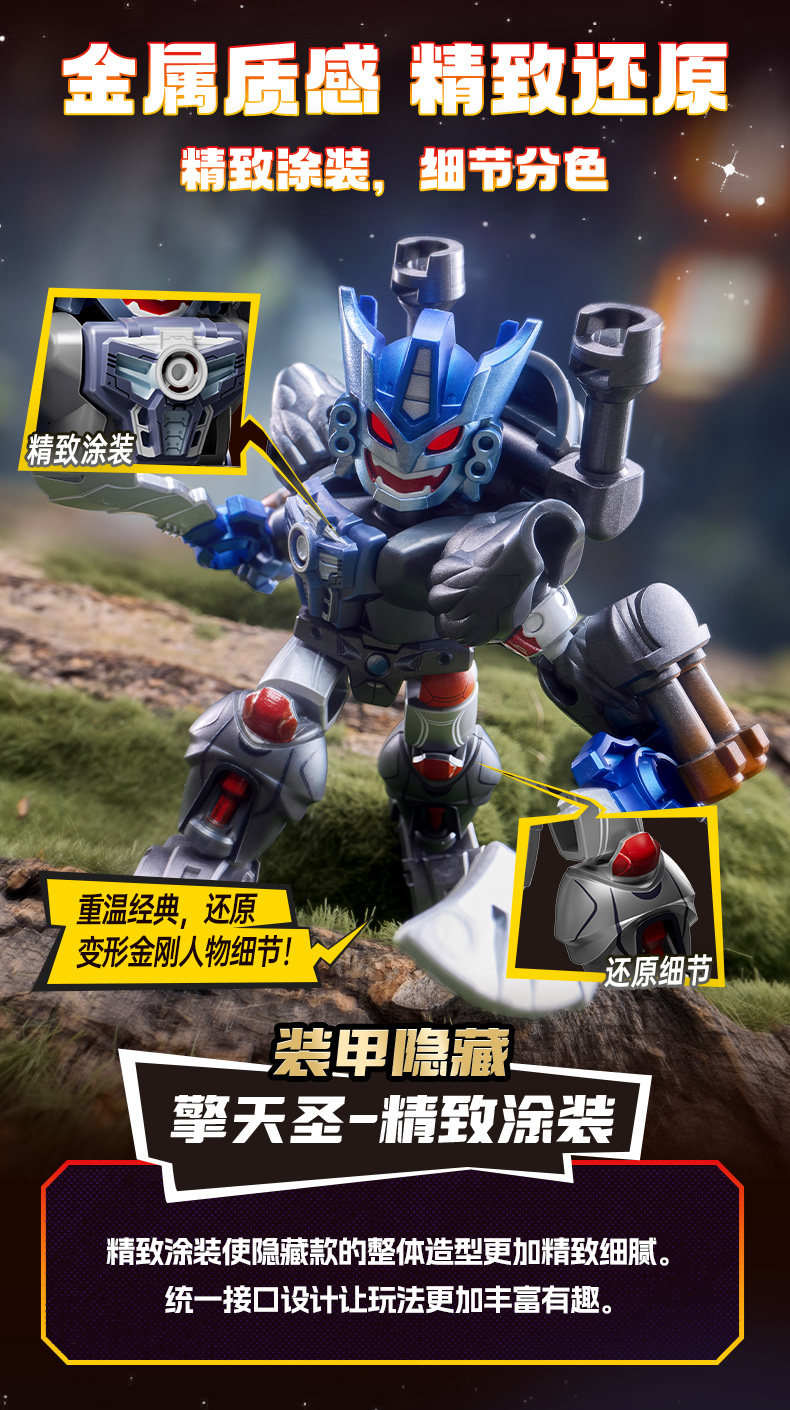 Original Transformer Blindbox-Spielzeug Defender Version Megatron Optimus Prime Starscream Bumblebee Bausteine Actionfigur – Detail 33