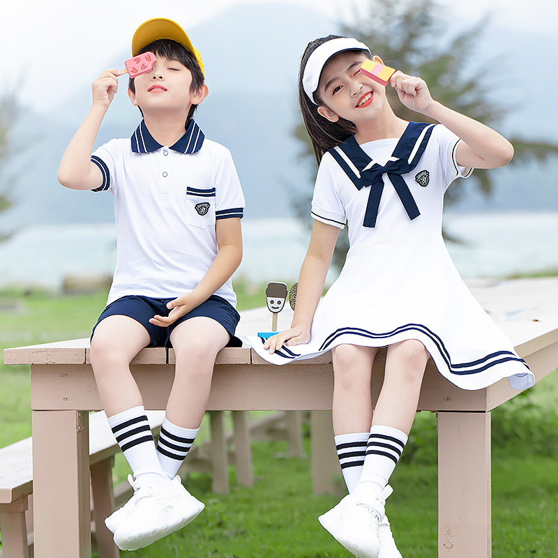 Children's choral singing Out of service 61 Poetry recitation of elementary school children's school uniforms Summer class Kindergarten Graduation Photos clothes