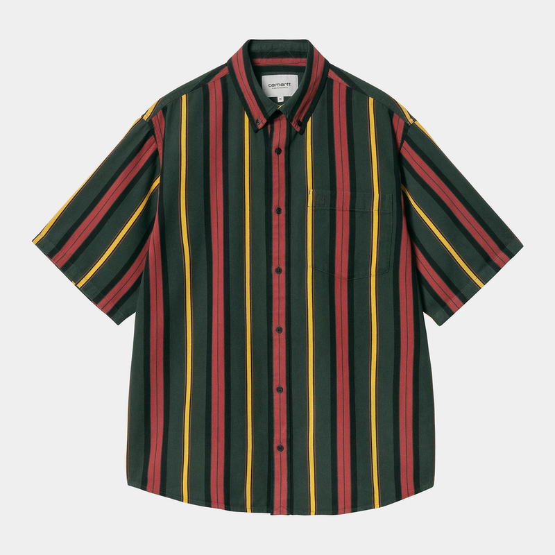 Carhartt Wip S/S Jarrell Shirt Carhartt Short-Sleeved Loose Stripesd Shirt I034536