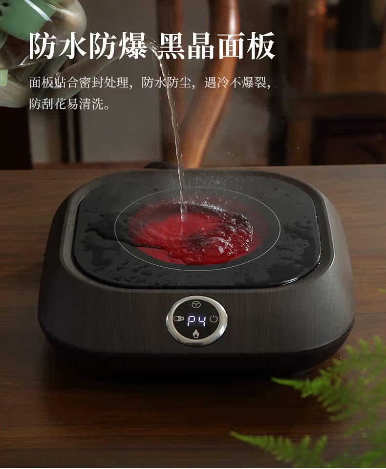 Bếp gốm sứ pha trà trà đen nhỏ hộ gia đình nhỏ thủy tinh chịu nhiệt nồi sắt nồi đun nước trà đun sôi - Bếp điện bếp cảm ứng