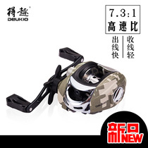 2020 new product 7 3: 1 High speed ratio Camouflak Water Drop Wheel Road Submagnetic Brake Metal Fishing Fishing Wire Wheel