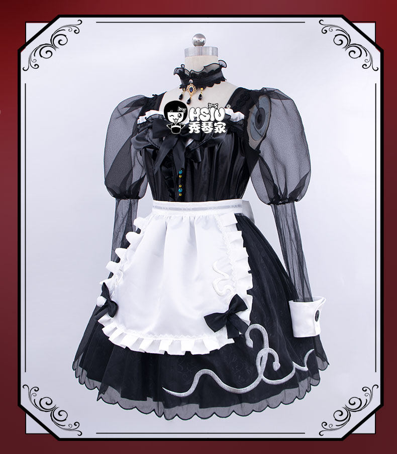 Game Identity V Priestess Cosplay Perücke Rosa Rote Hexe Kostüm Set Halloween 12