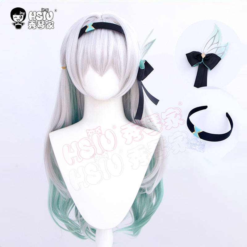 Xiucinjia Liuying Cosplay Wig Hair Accessories Headband Honkai Star Rail Simulated Scalp Gradient Color Big Waves Xiucinjia Liuying Cosplay Wig Hair Accessories Headband Honkai Star Rail Simulated Scalp Gradient Color Big Waves