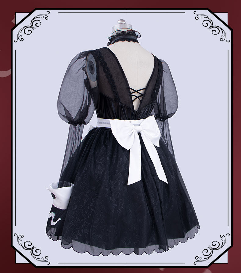 Game Identity V Priestess Cosplay Perücke Rosa Rote Hexe Kostüm Set Halloween 13