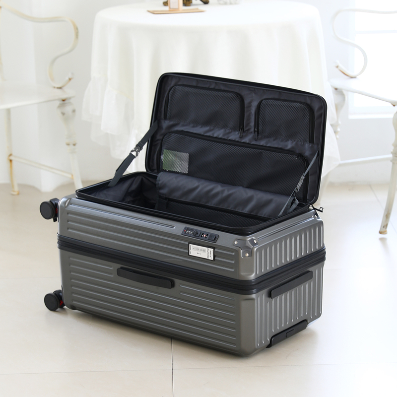 Large Capacity Multi-Functional Five-Wheel Explosion-Proof Suitcase with Flip Cover, Brake, Universal Wheels, and Trolley Handle