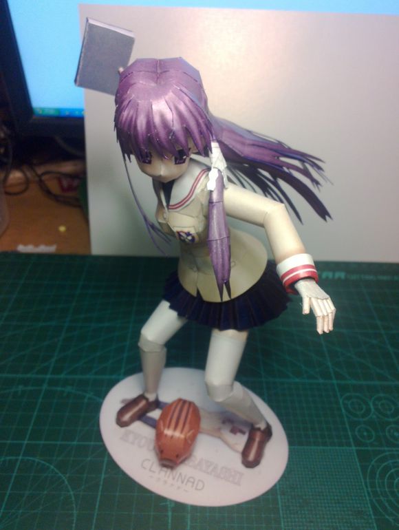 CLANNAD 藤 林杏 Peony Anime 3D mô hình giấy DIY phiên bản giấy của nhãn hiệu mô hình giấy gundam