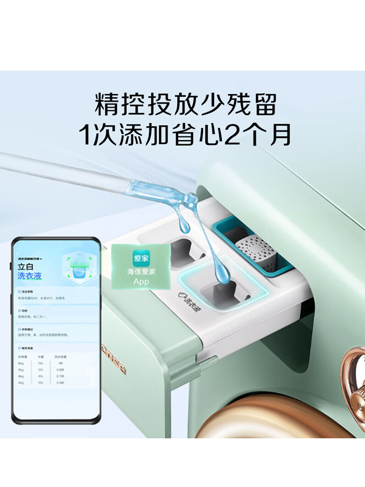 Hisense Washing Machine Fully Automatic Drum Dryer 10kg Roman Holiday Retro Washing and Drying Integrated Machine Wd100R4