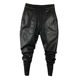 Winter motorcycle leather pants plus velvet thickened large size windproof men's imitation leather PU beam mouth loose feet casual personality trousers