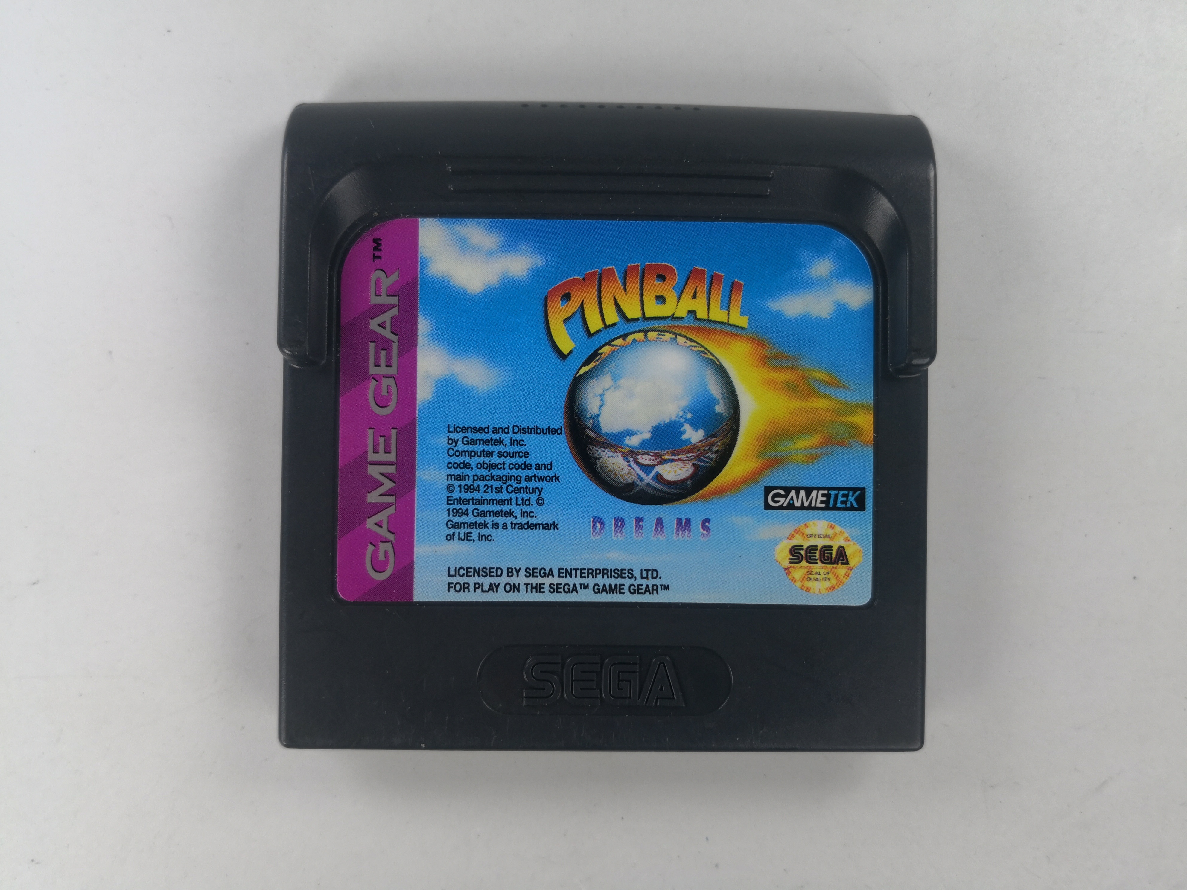 The Sega genuine GAME GEAR GG gaming card with PINBALL bare card