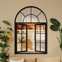 French windows custom-made old-fashioned windows retro semicircular window sliding windows living room floor-to-ceiling windows indoor glass windows