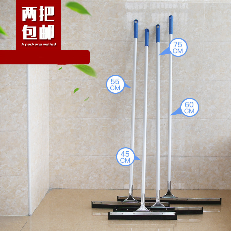 Ground Scraping Thickened Aluminum Alloy Rod Wiper Push Water Scraper Tile Bathroom Ground Floor Silicone Rubber Sponge