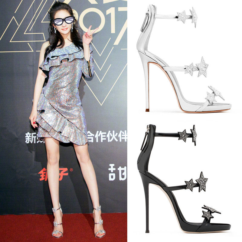 high heels with stars