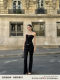 Rovente Talented Leg Beautician Black Pants for Women, Autumn Hot Girl Design, Lace Trim, Slimming Flared Trousers