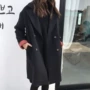 Áo khoác nữ mới 2018 thu đông phiên bản Hàn Quốc buông xõa nhẹ nhàng hoang dã dày dặn áo len dài tay áo khoác jean nữ