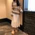Đầu mùa thu nước ngoài nữ thần khí cầu vồng retro áo len dài tay cao eo váy lưới màu đỏ thời trang tinh nghịch hai mảnh quần áo nữ Bộ đồ