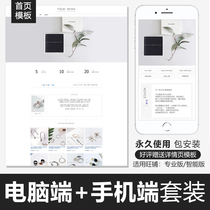 Japan and South Korea small fresh ins Taobao shop generation decoration template Net Red silver jewelry home page design permanent free