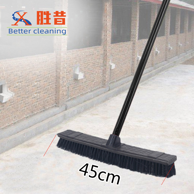 The cold storage of the farm square warehouse is extended with the length of black 45cm wide large brush brush long handle