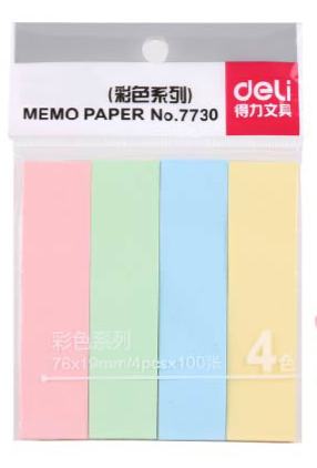 Powerful post-it notes, notes, instant notes, N-time post-it notes, post-it notes 7730 76*19mm 4-color stickers