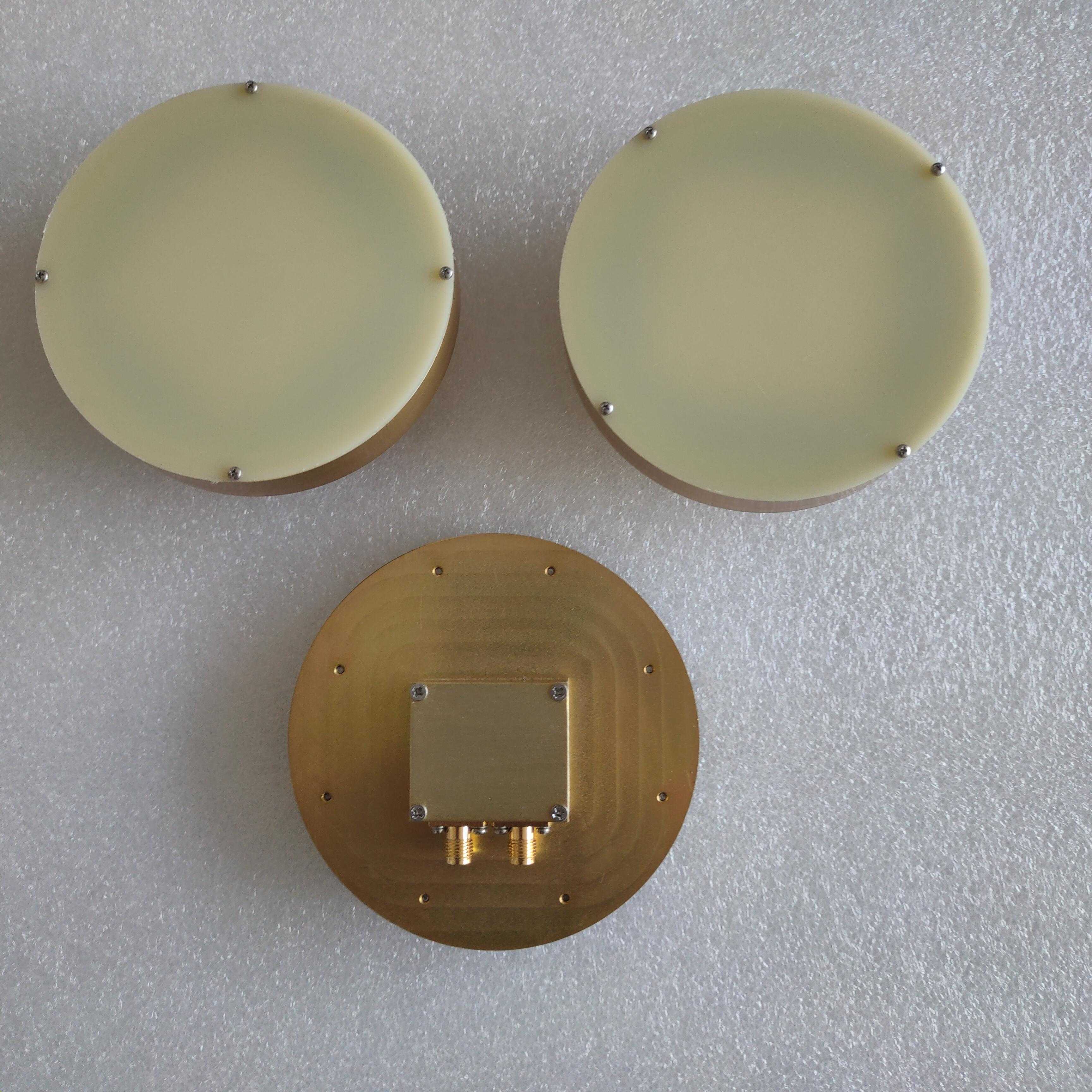 Dual circular polarized antenna feed source also available as circular polarized antenna central frequency 1 85GHZ