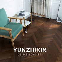 Merchant Oakwood Floor Bedroom Fishbone Specific Three-layer Solid Wood Geothermal Environmentally Protective Household Lock Floor Manufacturer