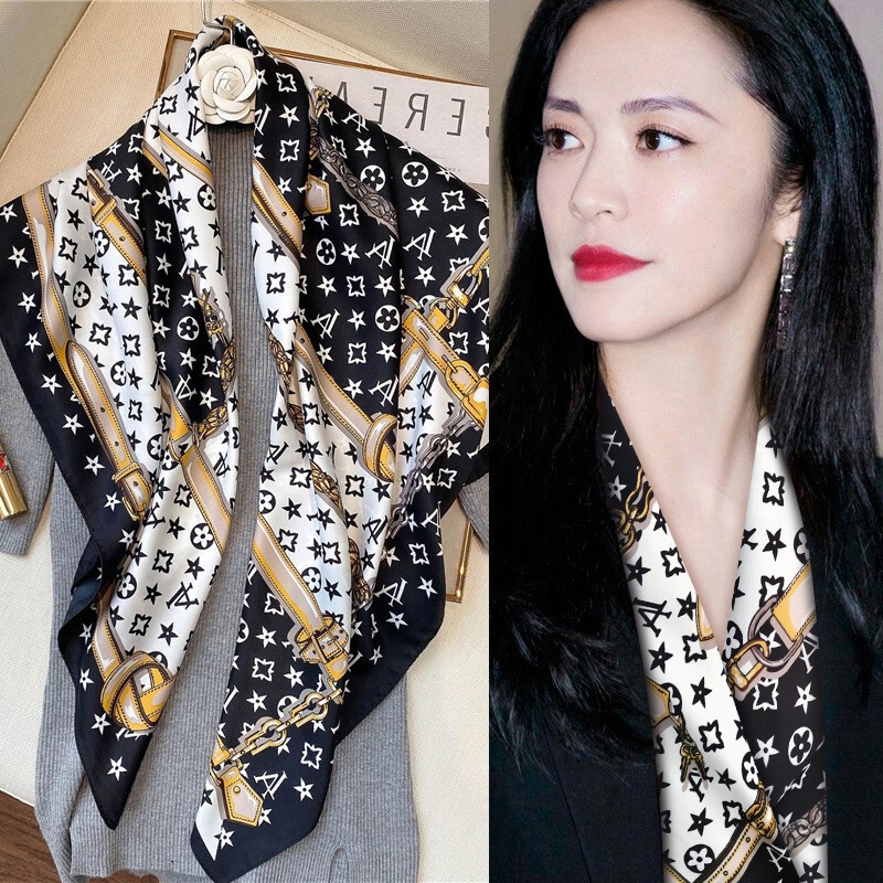 Women's Day Gift Imitation Silk Hangzhou Silk Special Price Large Square Scarf Spring and Autumn Silk Scarf Shawl Headscarf Direct from Manufacturer