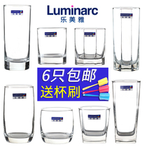 Lemeya glass heat-resistant water cup tea cup Milk Cup round straight juice cup restaurant household commercial Cup
